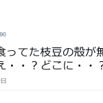 枝豆の殻が消えた!？後日発見されたのはここw確かに間違ってはいない...