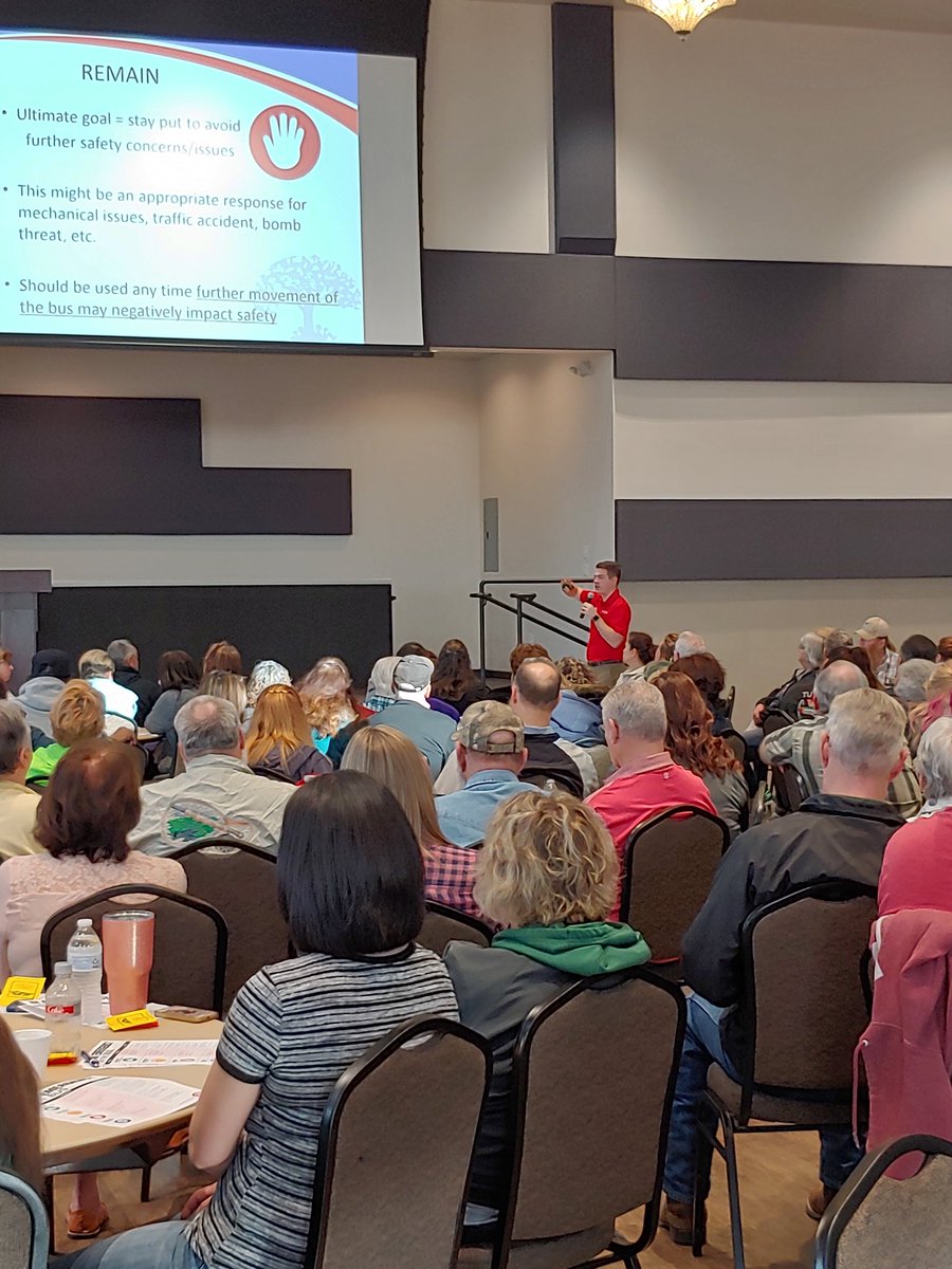 Dr. Joe McKenna presenting safety and security training to our department on our staff development work day.