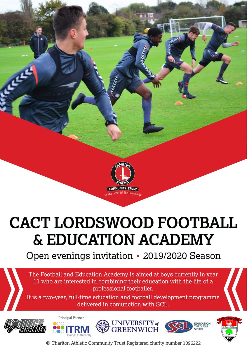 CAFCTrust's tweet photo. POST-16 | Trials for CACT's Lordswood Post-16 Academy are running tomorrow from 10.30am-12.30pm at Lordswood Sports & Social Club >> https://t.co/cV4DtjoC3z #cafc #Kent https://t.co/Vsu19MEi35