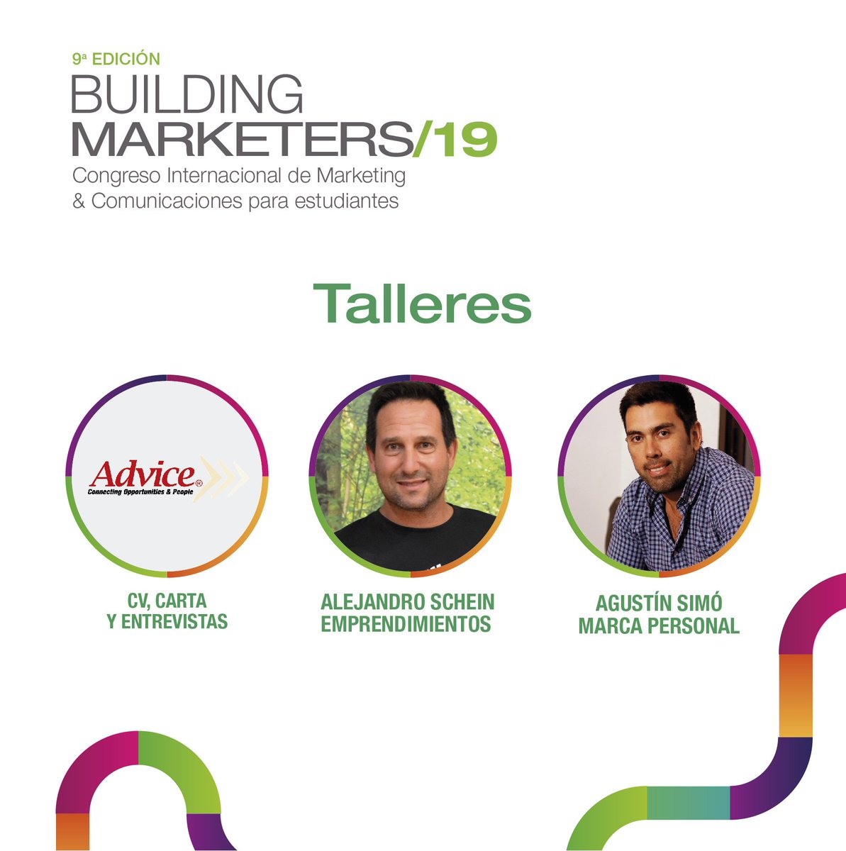 MarketersLatam's tweet photo. ¿Ya viste los speakers en la web de #Building19? Ellos son los que estarán en el bloque #BuildingWorkshops para ayudar a desarrollar habilidades para el crecimiento y la inserción laboral. +info: https://t.co/s1ZjMpprO4 @agussimo86 https://t.co/VmouXB8MyT
