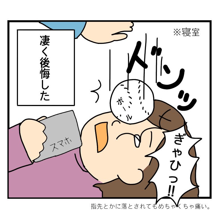 寝る前に今日のハイライト。
野球ボールは寝室持ち込み禁止になりました?‍♀️…本当にやめていただきたい。
#育児漫画 #絵日記 #1歳児 