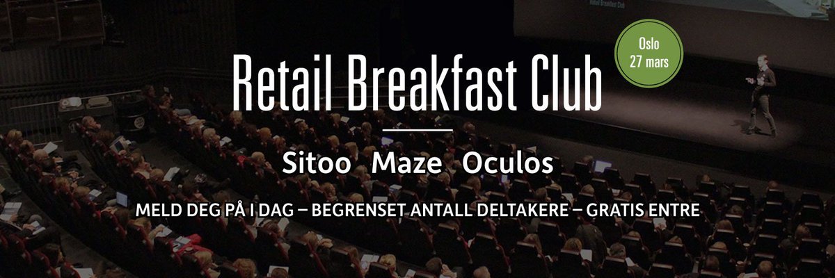 sitoo's tweet photo. Join us in Oslo, together with Maze and Oculos at the Retail Breakfast Club on the 27th of March! Free Entry, but a limited number of possible attendees; https://t.co/yeP5wUuxfL #rbc #retailbreakfastclub #oslo #mazefeedback #oculos #sitoo https://t.co/q1amhPpIXr