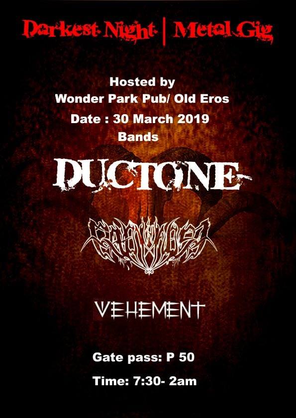 raveninflesh's tweet photo. The Tswanian Black Metal Warmachine will be Unleashing Its Unholy Sermon Courtesy Of Ductone @ Wonder Park - Old Eros in Tlokweng on the 30th March 2019. Avail yourself for the Darkest Night gig. #tswanianblackmetal #botswana #metalshow #metalgig #deathmetal #blackmetal #warmetal https://t.co/JSYxe8HQG9