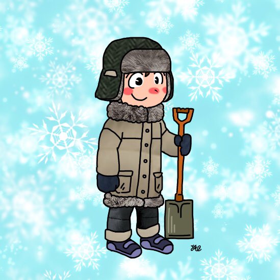 よそ見 雪かきコーデ イラスト 雪かき 雪掻き 防寒着 スコップ 霜焼け しもやけ T Co Ighthpzdkc Twitter