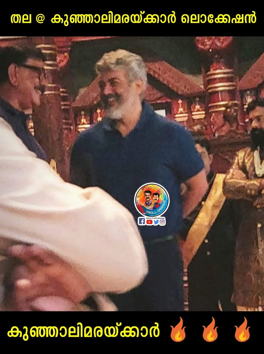 Thala Ajith with Director #Priyadarshan  <a href="/Mohanlal/">Mohanlal</a> 's #KunjaliMarakkar Set 🔥
