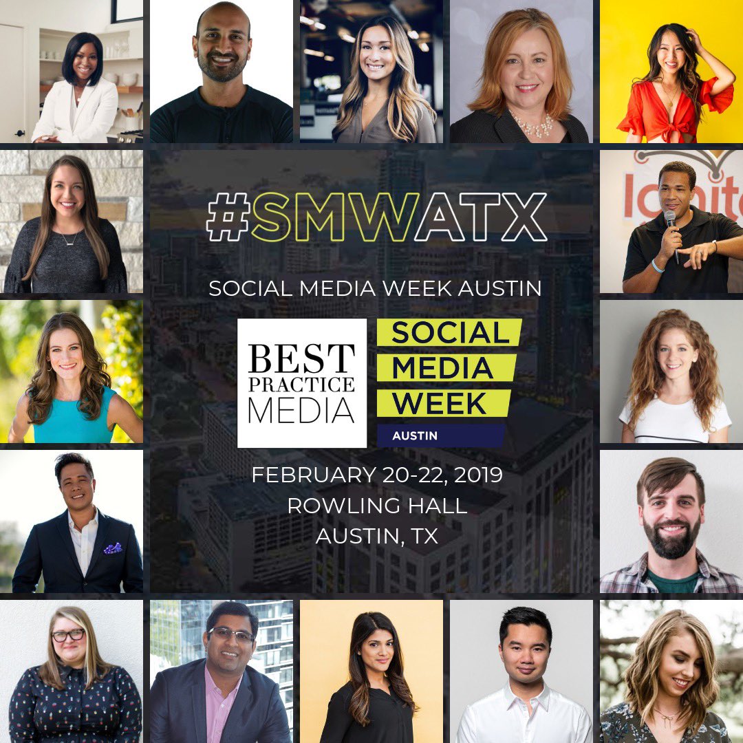 mollym_5's tweet photo. I'm beyond excited to share that I will be speaking at Social Media Week coming up Feb 20-22 here in Austin.

Who else will be there? Please come by and say hello!

Find details for tickets, agenda, speakers, etc at https://t.co/S4lf1foxai

Hope to see you there!

#SMWATX https://t.co/QrRXiK8V1y