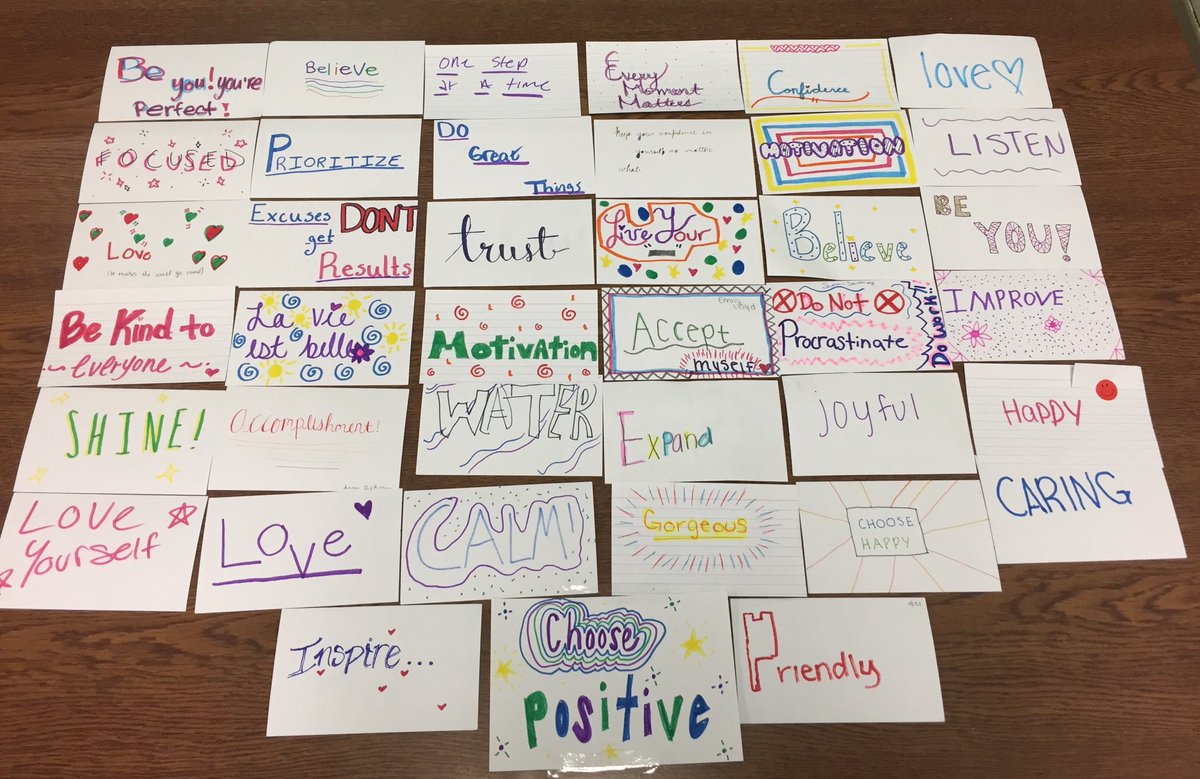 I extended an invitation to my Total Body Fitness students to choose a word or phrase to guide them this semester . . . I am inspired but what inspires them! #CLSEngaged #D155Inspire