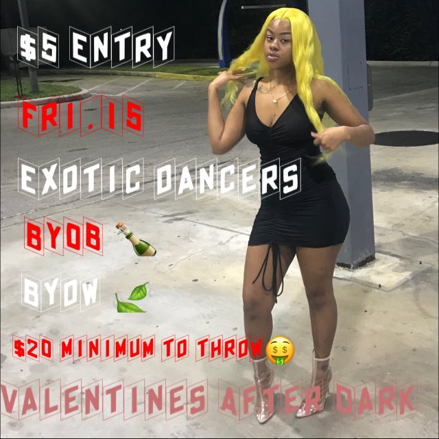hennii_izloadin's tweet photo. TONIGHT! THE ULTIMATE STRIPPER VALENTINES💘 PARTY IS GOING DOWN TONIGHT DM 📲 FOR PRIVATE ADDRESS 🤫! ENTRY FEE IS $5 💸PRIVATE DANCES💸 $5 💸 BYOB 🍾 BYOW🍃 COME SEE SOME NAKED ASS SHAKING FOR SOME CASH 🤑😈🎉🍾 #famu #fsu #tonightmove #stripper https://t.co/h0yCf7VhLG