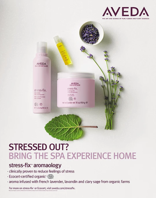 LESS STRESS IS A BREATH AWAY with stress-fix™: Let go of stress and regain the beauty of life. No matter when you need to unwind, our aroma proven to reduce feelings of stress is here for you. #avedasalon #avedaproducts