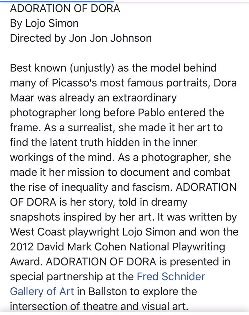 FreeinDCBlog's tweet photo. Free Reading of “Adoration of Dora” this Saturday 2/16 at 7:30pm at the Fred Schnider Gallery of Art, near the Ballston metro in Arlington, VA, as part of @AvantBard #AvantScripts Festival https://t.co/wWTBw7d8Iz https://t.co/6Qwd4qTz5z https://t.co/QKle5uITkb