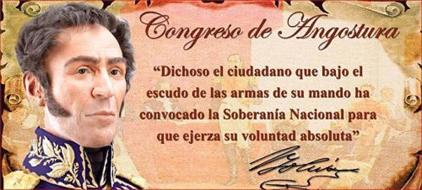 ivssoficial's tweet photo. Este #15Feb conmemoramos los 200 años del Congreso de Angostura, con la fuerza integradora del Libertador Simón Bolívar al fundamentar los pilares  políticos y sociales en la creación de la Gran Colombia.
#BicentenarioAngostura2019
@NicolasMaduro @magallyvina @EduardoPinateS https://t.co/HBUnYseX9y