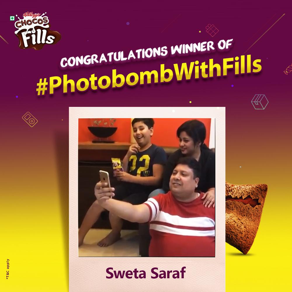 ChocosFills's tweet photo. @angeleyess4uin Your photobombed couple selfies were so fun that even ChocoRobber couldn’t stop giggling looking at them. For adding crunch to chocolaty couple selfies, we declare you the winner of the #PhotobombWithFills challenge. Congratulations and keep an eye on your inbox. https://t.co/Af86cJ7vap