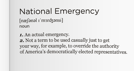 immigrationdefs's tweet photo. True definition of "National Emergency."

#NationalEmergency #immigrationdictionary https://t.co/Ovjjkvqv0b