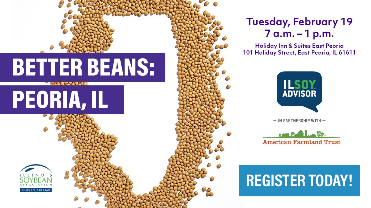 FieldAdvisor's tweet image. Less than a week until #BetterBeans comes to Peoria. Reserve your seat today or risk missing out on gaining your competitive edge. ilsoy.org/BetterBeans