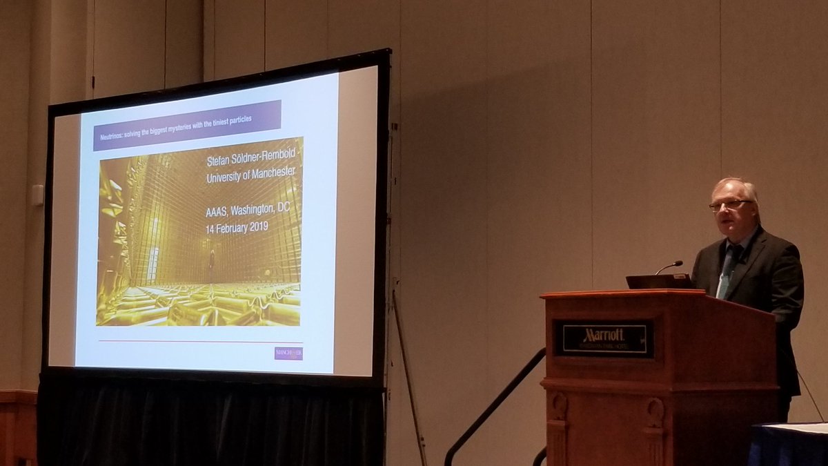 Kurt Riesselmann (@kurtriesselmann) on Twitter photo Stefan Soldner-Rembold, co-spokesperson of <a href="/DUNEScience/">Deep Underground Neutrino Experiment</a> experiment, shows a picture of the DUNE prototype #neutrino detector at #AAAS2019 Stefan Soldner-Rembold, co-spokesperson of <a href="/DUNEScience/">Deep Underground Neutrino Experiment</a> experiment, shows a picture of the DUNE prototype #neutrino detector at #AAAS2019