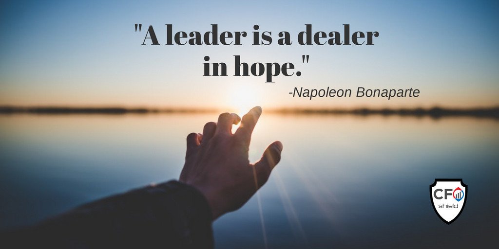 CFOshield's tweet photo. Good leaders give all those around them hope for the future.  #CFOShield #Leadership #QuickBooks  https://t.co/ZpYqTiIsbH https://t.co/paeTY390ID