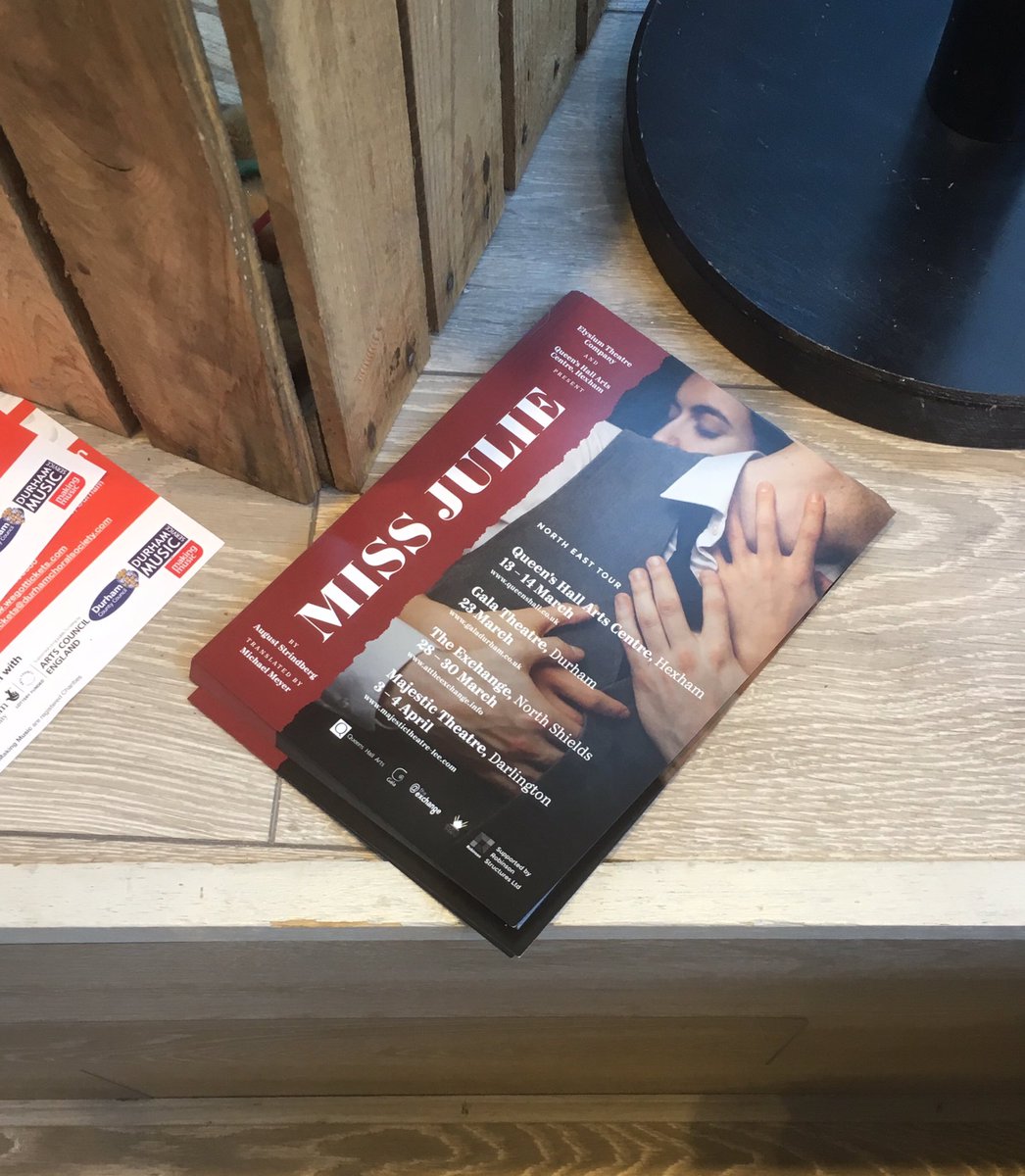 ElysiumTc's tweet photo. In #Quickstitch #DurhamCity! #MissJulie is coming to town! @GalaDurham March 23 #NorthEastTour @NETheatreGuide @NETheatre @neconnected @nescript @NECulture @READEnglish @DStudentTheatre @Assembly_Rooms_ @ProfSJJames @the_Crack @SupportBritish @TheatrePro_ https://t.co/86XC461sdK
