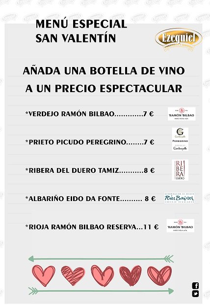 ¿Todavía no has celebrado #SanValentin? Te proponemos el mejor plan...venir a nuestro restaurante de Villamanín a disfrutar de nuestros menús especiales...#CasaEzequielVillamanín