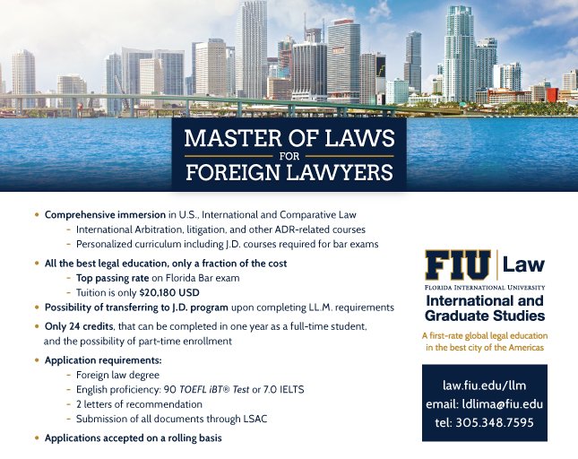 MiamiLLM's tweet photo. Want to obtain a first-rate legal education in the best city of the Americas? Join our #LLM at @fiulaw #Miami #GlobalLegalEducation #GoPanthers @fiulawilp https://t.co/KH66fnMxvX