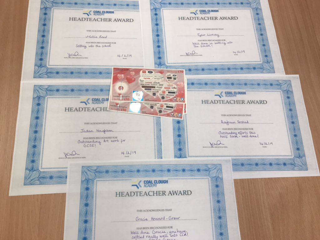 Headteacher awards this week go to... Millie R, Jaden H, Rayhaan A, Gracie HG and Tyler L! Well done to all our fantastic students!! 🎊🎉🎊🎉