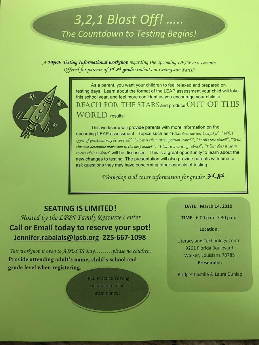 Don’t miss out on this free, informational meeting about testing! #lojheagles