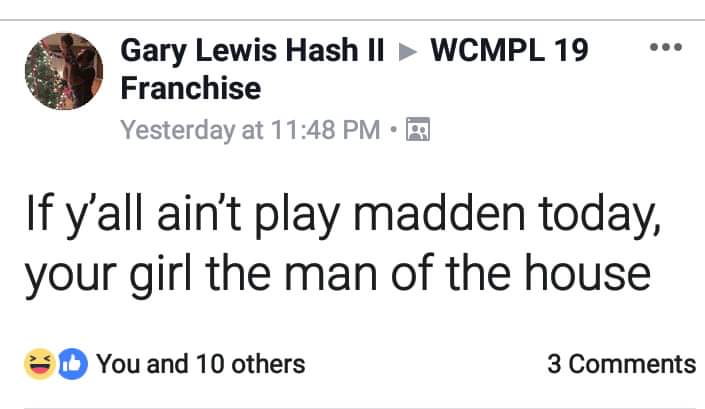 UgMadden's tweet image. @WCMPLCFM @11TwelvePassion #maddenunderground #madden19 #ValentinesDay