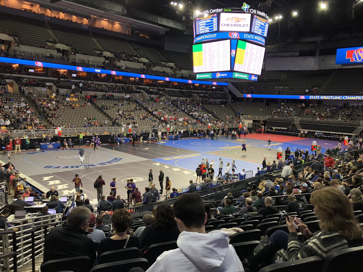 Start of day 2 at state wrestling. All four Alma boys are still alive. @BeaverCityTNT