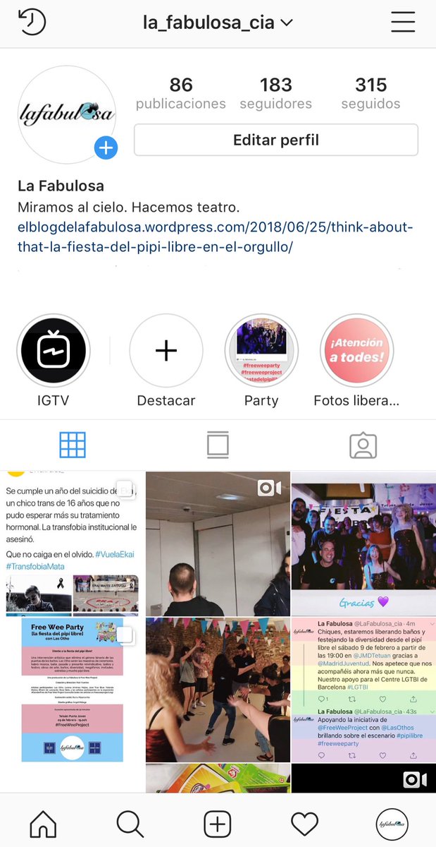 Tenemos 183 seguidores en nuestra cuenta de ins_trans_gram. ¿Nos ayudas a difundir buen rollo? Con la que está cayendo más nos vale estar unidxs. 💜😘 #TransRightsAreHumanRights #genderfree #transfeminismo