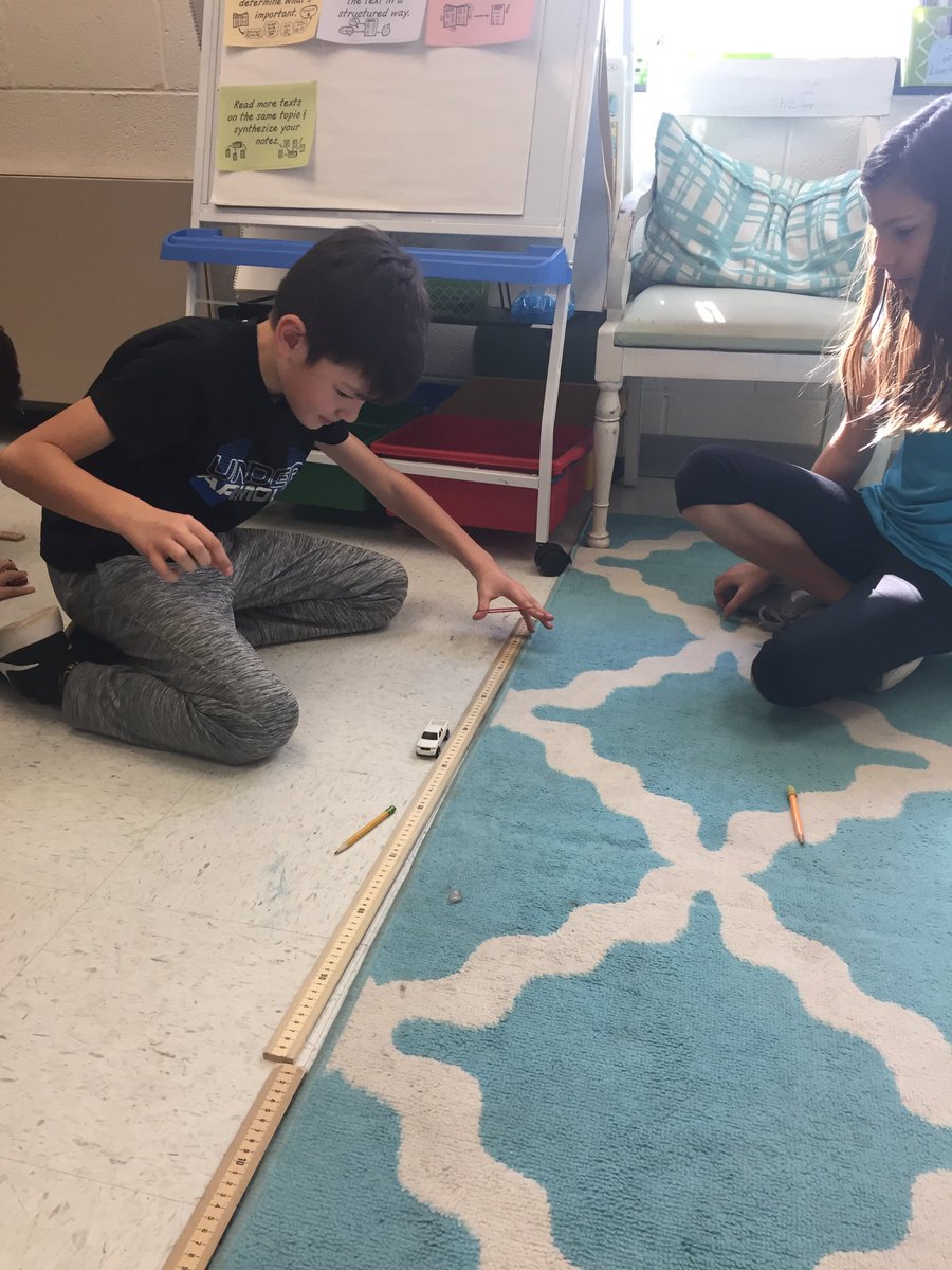 Day 2 of Force and Motion Investigations: how does force affect an objects speed and distance? #LRelem @MrsShaffer_gr4