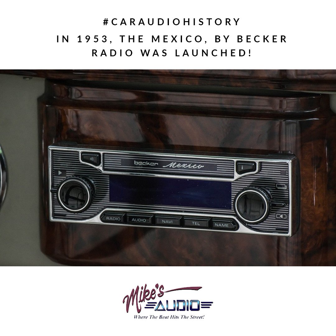 Mike's Audio on Twitter: "#CarAudioHistory - In 1953, the Mexico, by #Becker radio was launched! It was the first AM/FM stereo that had a functional station-search button. Can you imagine having