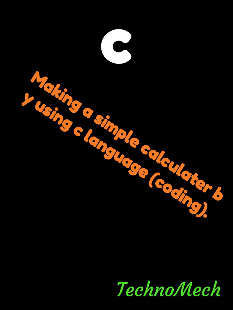 TechMech_blog's tweet photo. #TechnoMech :Making a simple calculater by using c language (coding).

#clanguage #c #simple #calculater #making #programmer #programming #coding #know #KnowledgeToElevate #knowledge #rk

Read more:
https://t.co/16X2suTgqL
@thenews45blog @LookinBro https://t.co/Zf0b14EsW6