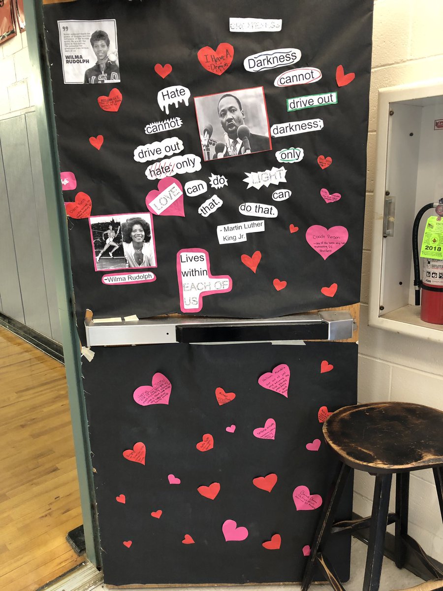 Coach_P17's tweet photo. Black History Month Door Decorations that some of my students created. #WeAreMcDougle #BlackHistoryMonth https://t.co/M7GrDeXzA3