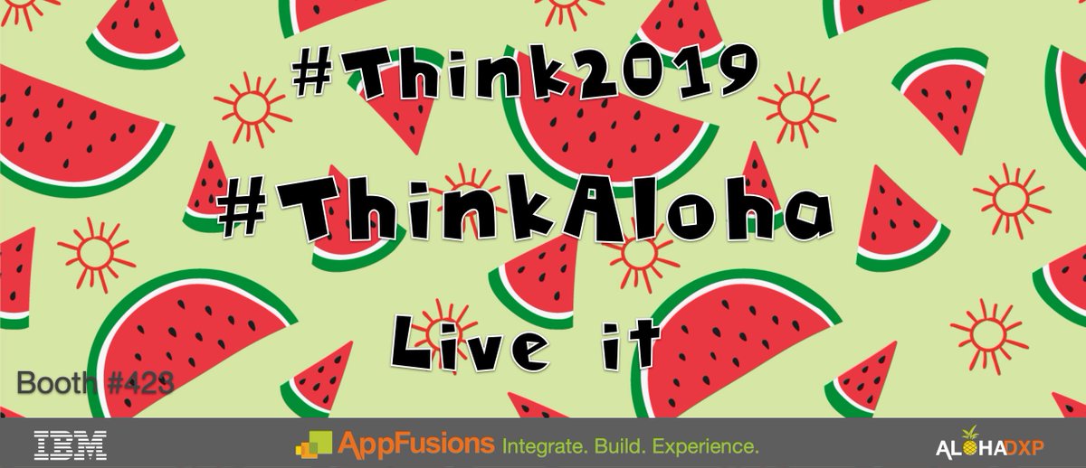 AlohaCloudDNC's tweet photo. Morning! Its Friday! what a great week don't forget Join us at @IBM #Think2019 this week in San Francisco - we are center floor booth #423 Look for Hawaiian shirts #thinkaloha #integration #digitization #dxp #contentservices #microservices https://t.co/C2FL74xt3v