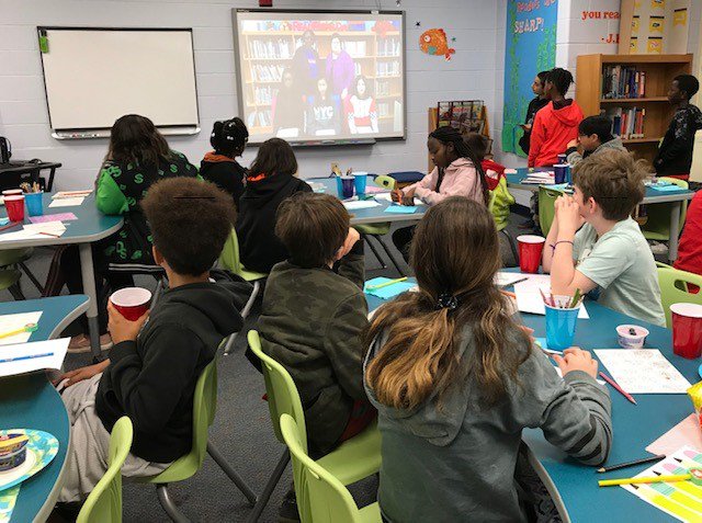 serna_library's tweet photo. 2019 Bluebonnet Breakfast was a success! Goodies were eaten, prizes were given and we found out the 2018-2019 Texas @TBABooks winner. What a great way to start a Friday. #readersareleaders #nesidlibs @SernaSammySeal @1stGradeGiggles @valschanhals https://t.co/GFbu1rBEk1