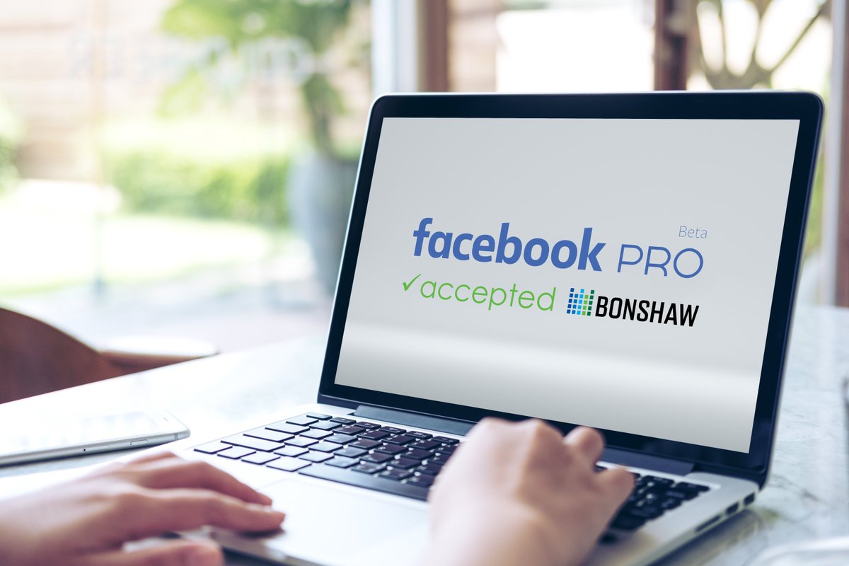 BonshawMedia's tweet photo. We’ve been accepted into the Facebook PRO Beta program 🖥📣 With this, we have access to select benefits all designed to help us drive client success and increase their return on investment 💡
#facebook #marketingagency #facebookads #ads #digitalmarketing #facebookpro #marketing https://t.co/bhWAsOcVLD