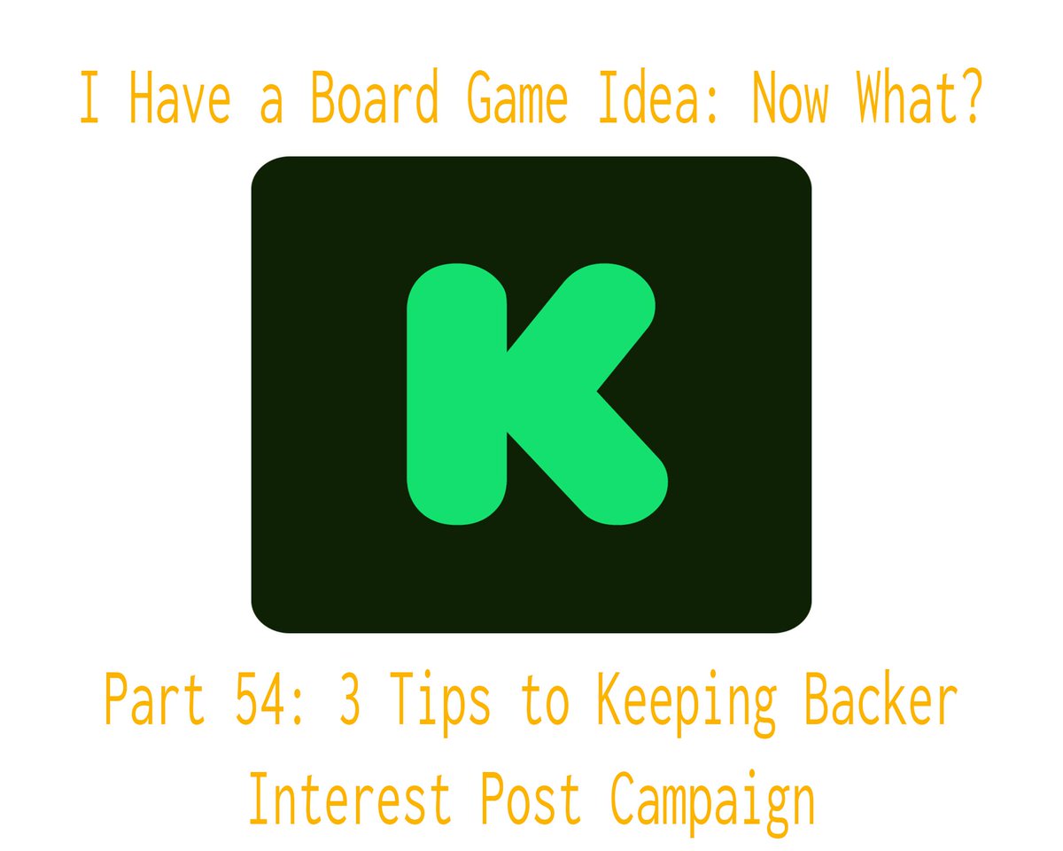 GamesbyRay's tweet photo. Kickstarter creators can sometimes make backers feel like they've been forgotten once the focus switches from running the campaign to manufacturing and fulfillment.  In this week's post, Raymond share 3 tips to keeping backer interest post campaign. https://t.co/eOryQOJdWb https://t.co/dL9Hg9LwXO