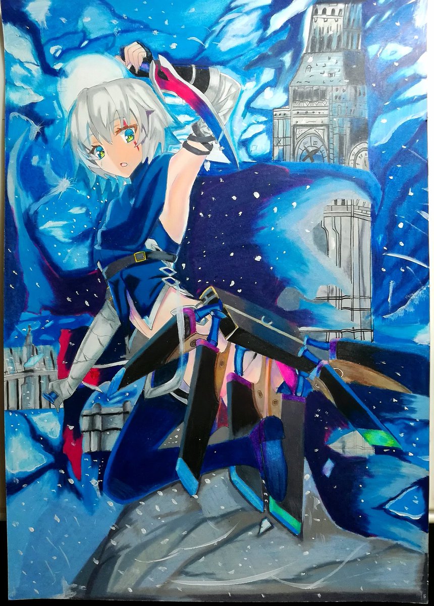 DiegoPanchez4's tweet photo. Jack Fate 🌕💓🎨
Me encantó este dibujo como me quedo con todo el fondo 💓🌕vh sobretodo el personaje. Me gustó mucho 🎨🎨🎉🎉
#anime #AnimeGirl #animedark #jackfate #animeart #sketches #sketchart #fanart #animes # https://t.co/Wb0TQBn5PA