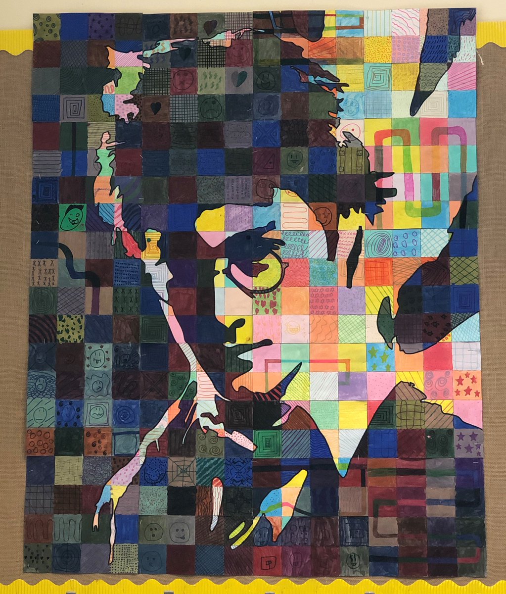 Just shows what teamwork can produce! 26 pupils from Class 4 have had great fun painting their section of our fantastic Harry Potter portrait. Amazing work! ⚡️