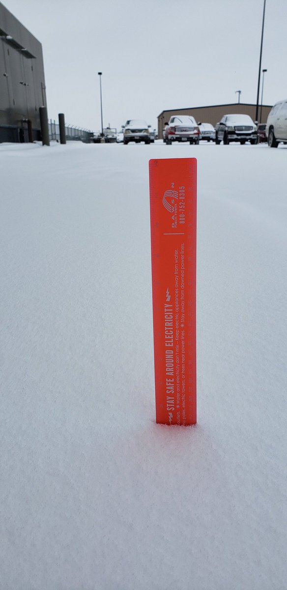 2.25" of snow on the ground, just south of I-80 at Lexington. <a href="/NWSHastings/">NWS Hastings</a>