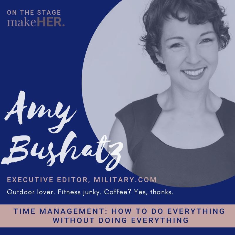 makeHERmilspo's tweet image. LOVING ❤ our Speaker Introductions this week?! (So are we!)
We're thrilled to announce that @amybushatz will be ON STAGE at #makeHER! 

Amy is the Executive Editor of Military.com. Learn more at MilspouseRetreat.com #militaryspouse