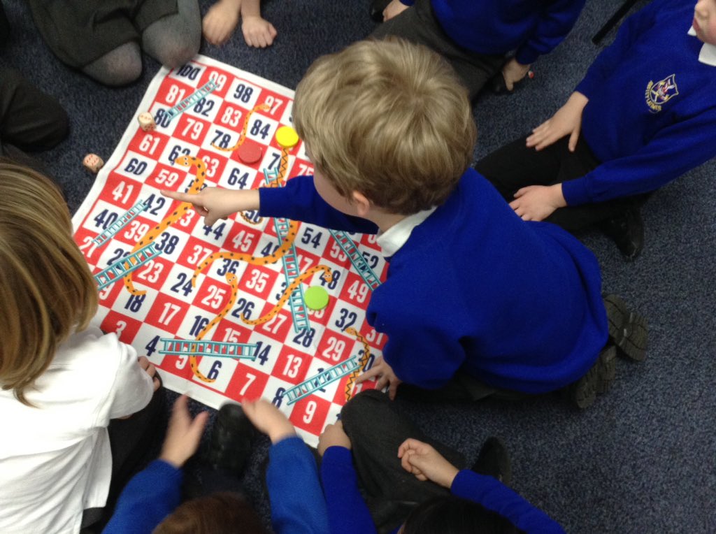 latimerprimary's tweet photo. #ClassKB have been applying their knowledge of addition to play snakes and ladders this afternoon. #Tylerwon #collaboration #learningisfun #latimermaths https://t.co/8YzPFJzwVC