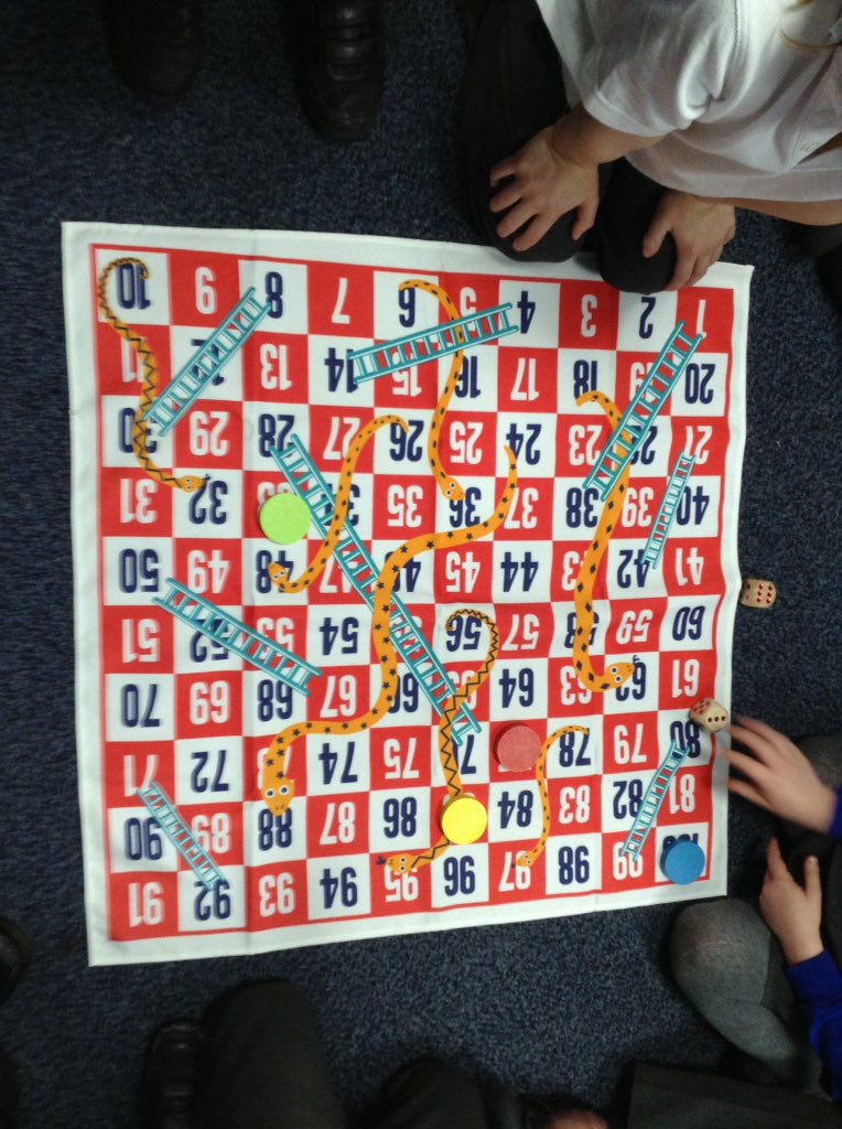 latimerprimary's tweet photo. #ClassKB have been applying their knowledge of addition to play snakes and ladders this afternoon. #Tylerwon #collaboration #learningisfun #latimermaths https://t.co/8YzPFJzwVC