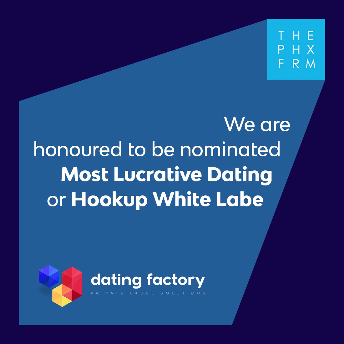 datingfactory's tweet photo. We are thrilled to be nominated! #dating factory #VOYEURCommunityAwards #onlinedating #phoenixforum https://t.co/Yai2AeZqff