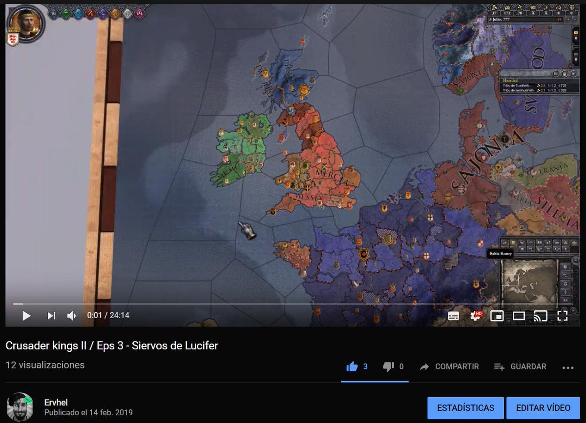 Ervhel's tweet photo. Tercer episodio de la serie Crusader kings II!! :3
Enlace a mi canal:
https://t.co/5PMXmtCjNP
.
#crusaderkings2 #irlanda #estrategia #rey #tribal #europa #batallas #guerras #vasallos #juegodejuegos #conquistas #feudal #duque #conde #levas #tropas #alcalde #imperio #medieval https://t.co/nZWvnEQEAo