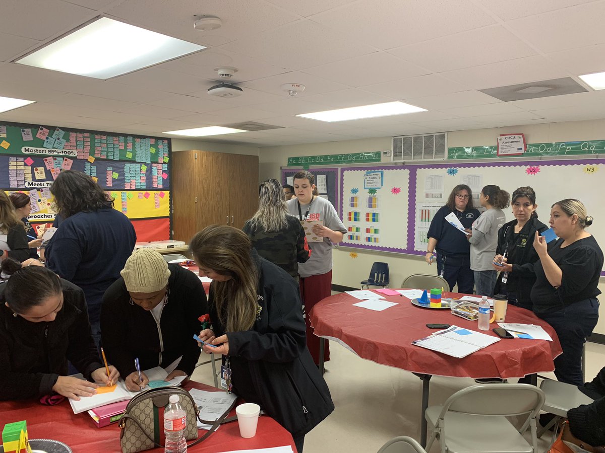 anitaperezABC's tweet photo. PK teachers talking about how to use data for small group instruction and workstations. #TeamLeza #FebruaryDSD @Numbersense_902 https://t.co/ZP8aLFE7Xo