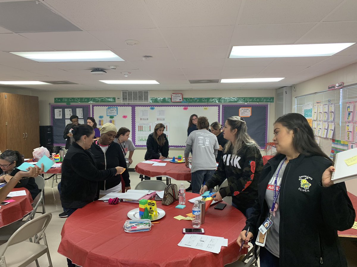anitaperezABC's tweet photo. PK teachers talking about how to use data for small group instruction and workstations. #TeamLeza #FebruaryDSD @Numbersense_902 https://t.co/ZP8aLFE7Xo