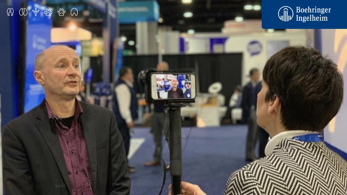 Boehringer_AH's tweet photo. Dr. Stephane Lemiere, our global poultry technical director, enjoyed discussing our Newxxitek® HVT + ND & hatchery vaccines w/ @thepoultrysite. It was great to connect w/ them & others @IPPExpo. We can't wait for next year. #IPPE2019 https://t.co/Py5nHrGN5W