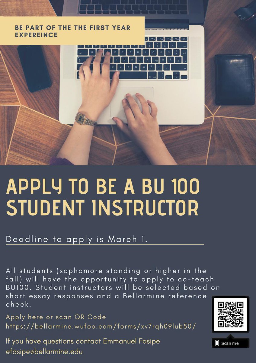 Looking for ways to pad your résumé next fall? Interested in teaching? Considering applying to be a BU100 Student Instructor!
