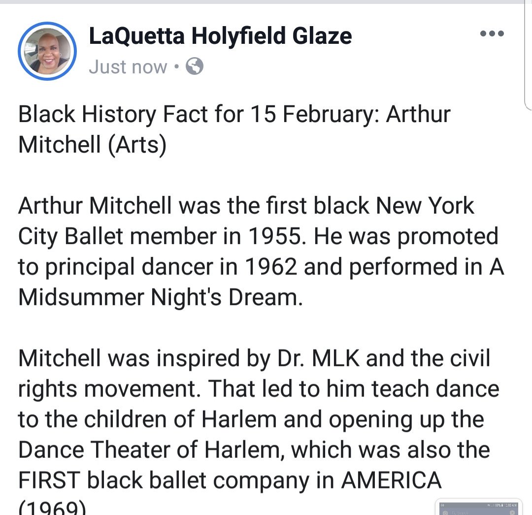 Black History Fact for 15 February: Arthur Mitchell (Arts)