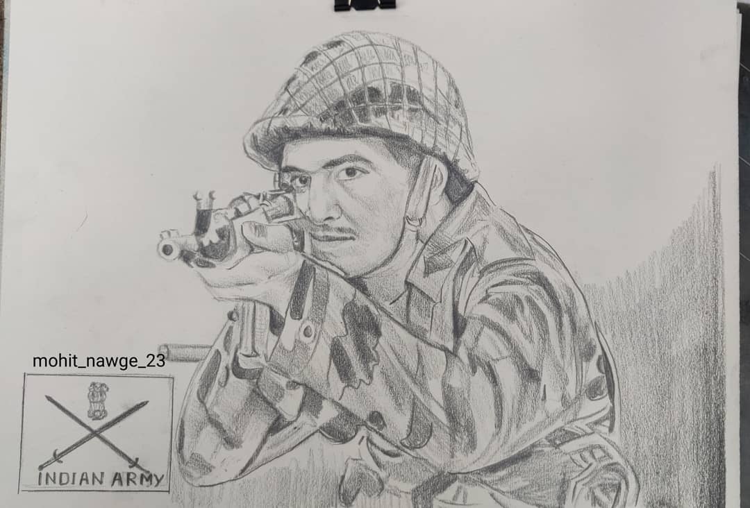 Indian army day drawing. army day scenery drawing. | Indian army day  scenery drawing | By Easy Drawing SA | Facebook